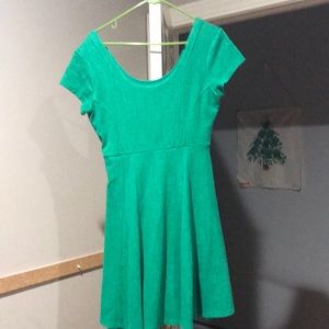 Cute holiday green dress from Anthropology.